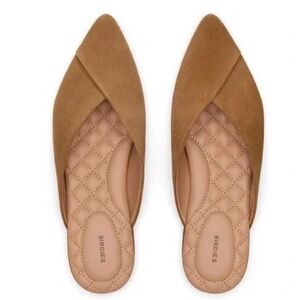 Birdies / 8.5 / Tan Suede Mules / Neutral / Cottagecore / Scandi Girl / Preppy